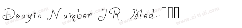 Douyin Number JR Med字体转换